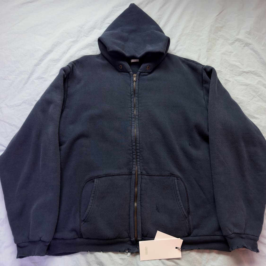 [3] 아프레쎄 25AW 빈티지 후드집업 네이비 상품이미지1