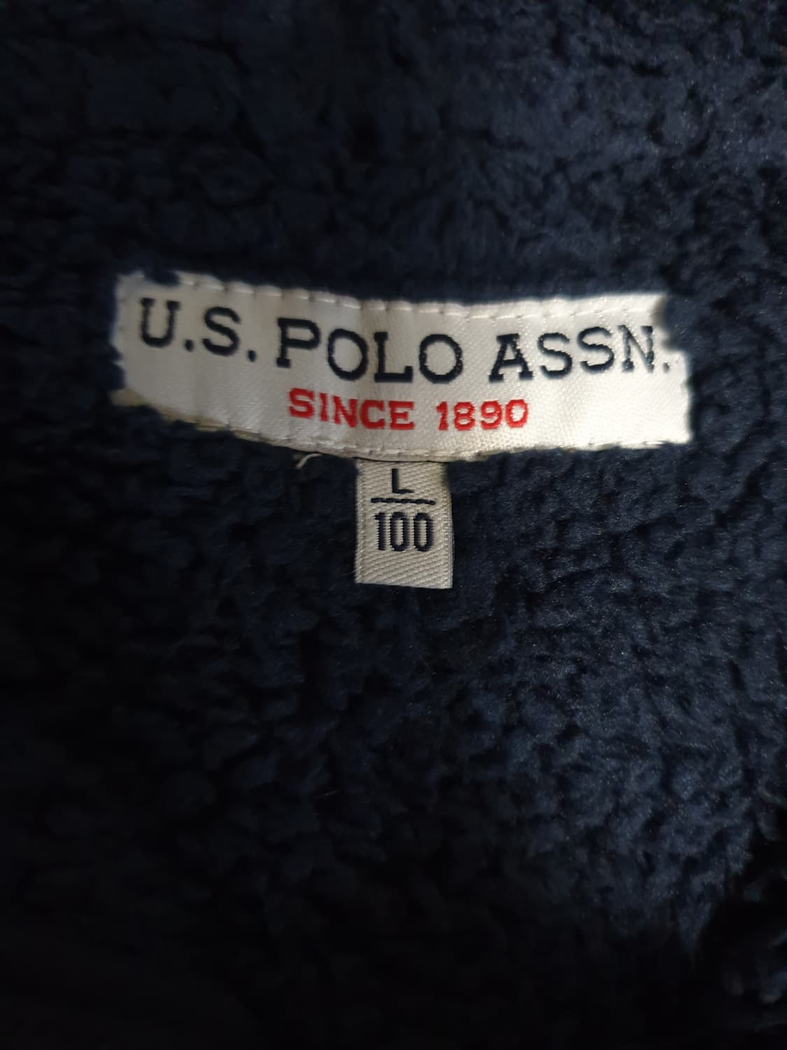 US 폴로아센 안감보아털 후드집업 네이비 (L) 상품이미지3