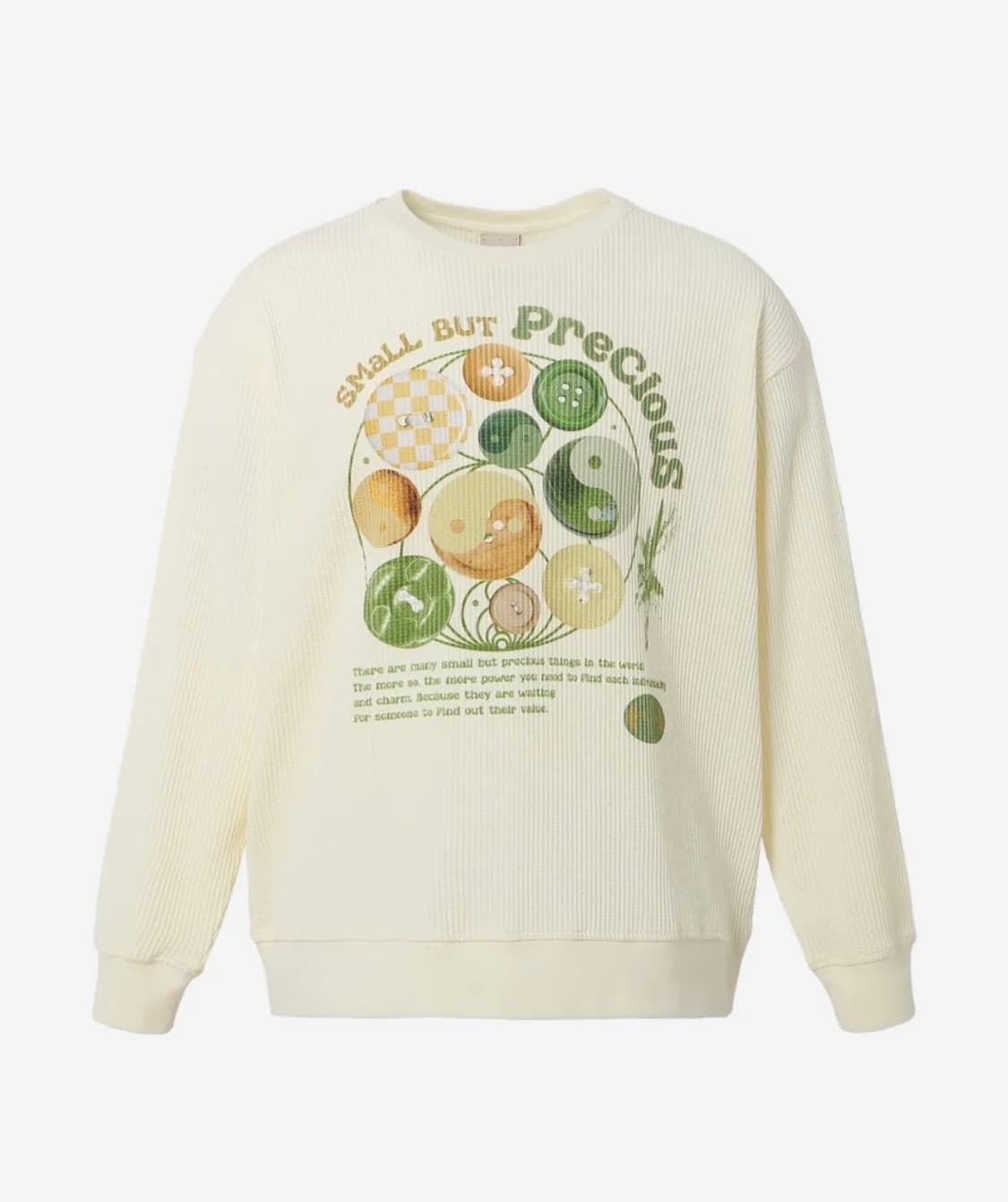 애드오프 니트 맨투맨 s 아이보리 상품이미지1