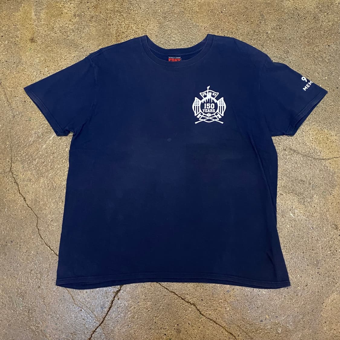 미국 빈티지 FDNY 뉴욕 소방관 프린팅 굿즈 반팔티 락티셔츠 상품이미지1