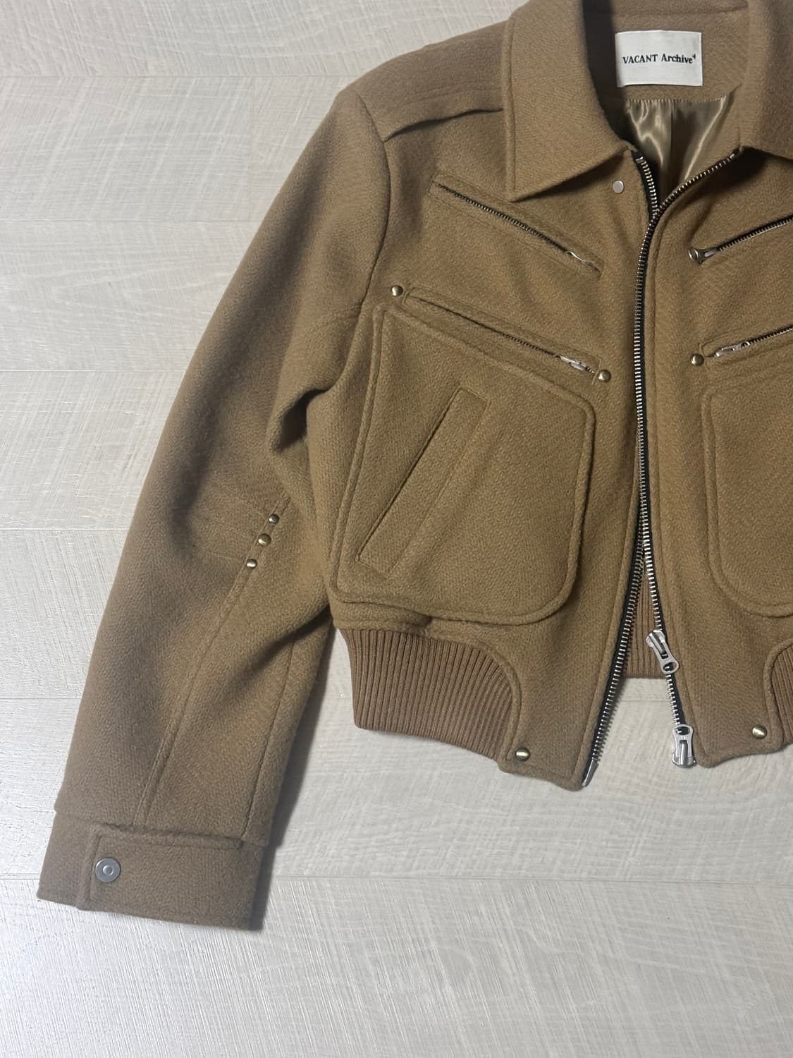 베이컨트아카이브 데렉 울 블루종 베이지 M 상품이미지3