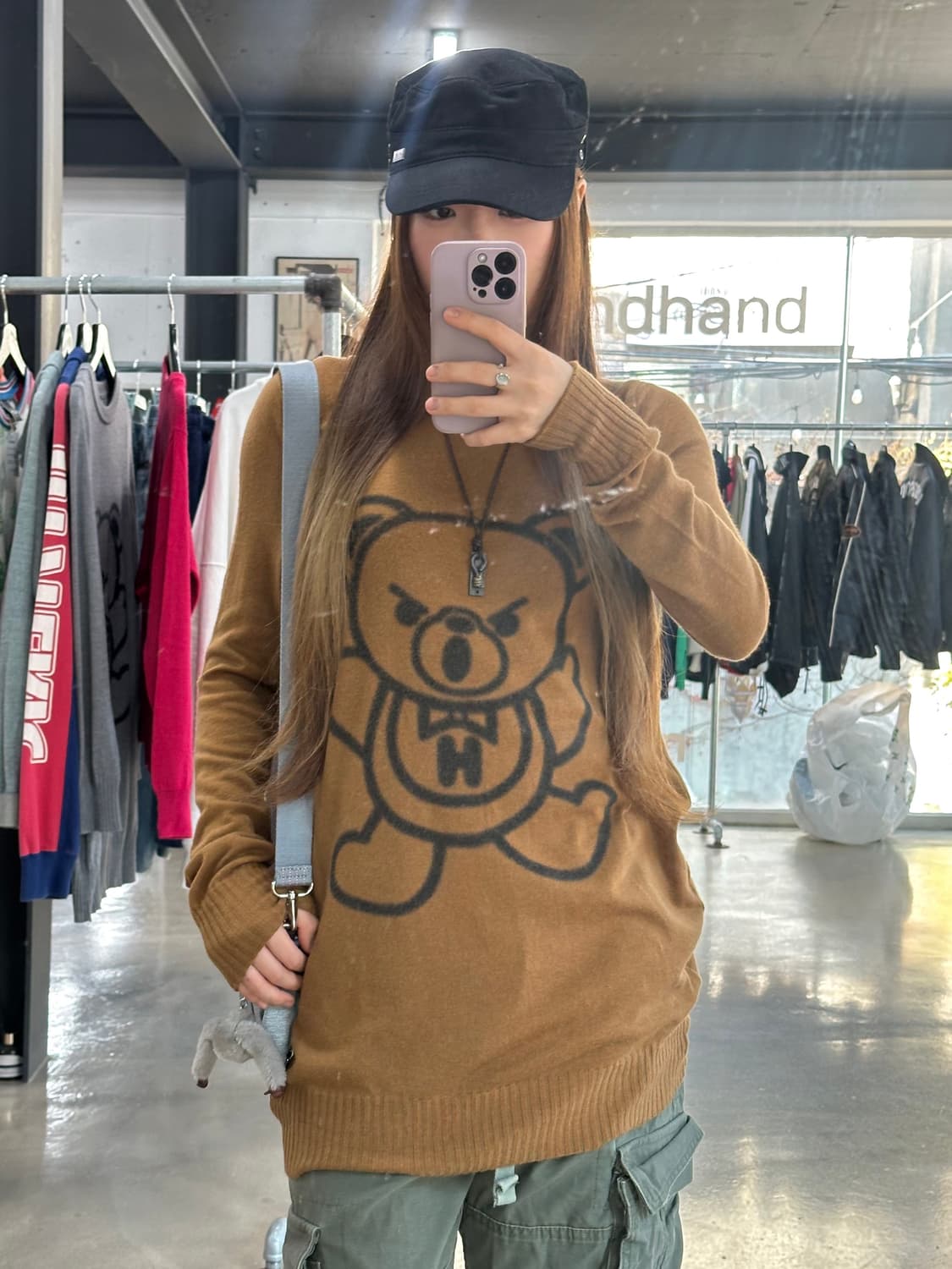 히스테릭글래머 퍽베어 크루넥 니트 상품이미지1