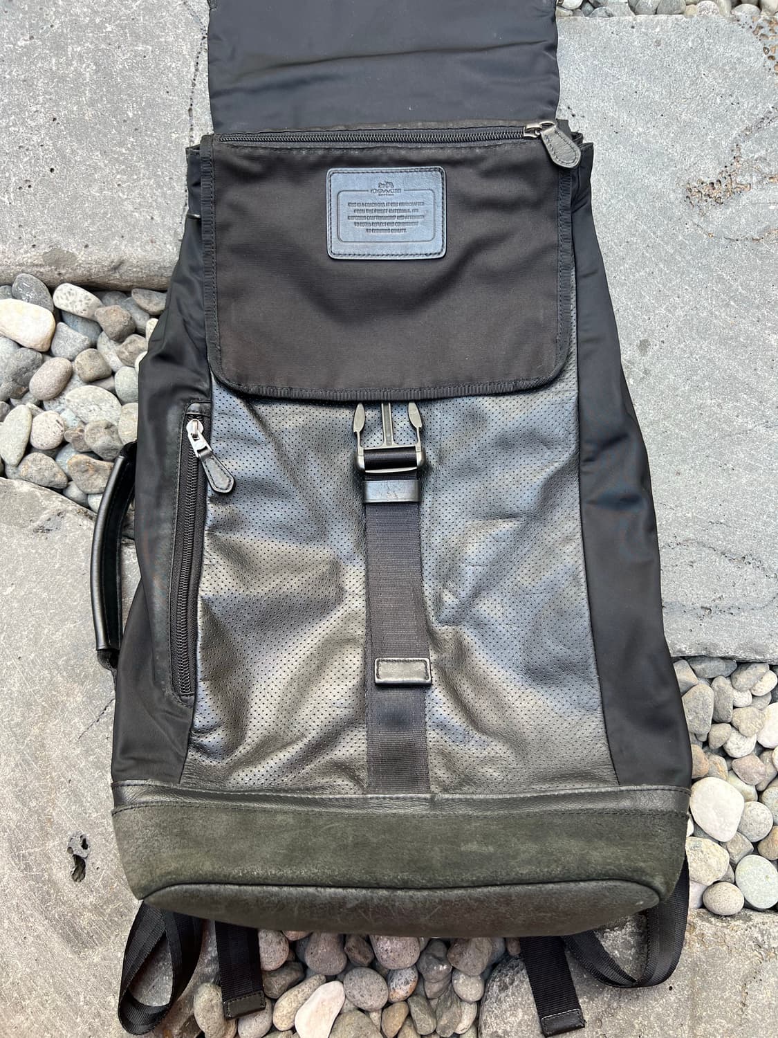 OLD COACH LEATHER/SUEDE BLACK 올드코치백팩가방 상품이미지3