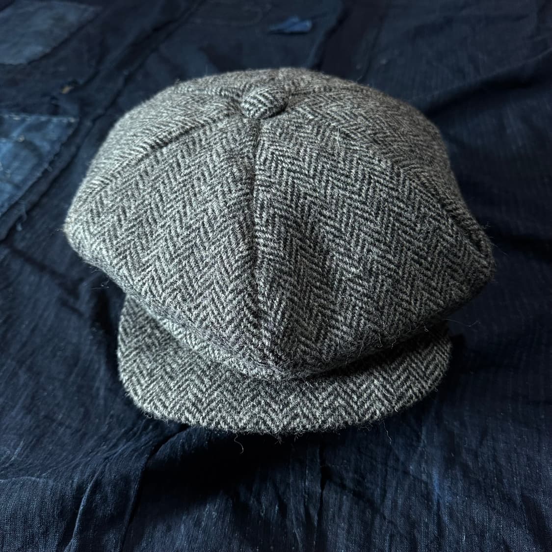 해리스트위드 헤링본 트위드 울 뉴스보이햇 60-62 상품이미지1