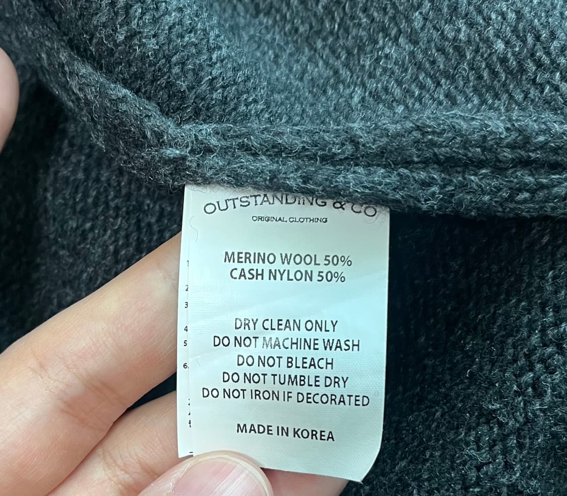 아웃스탠딩 피셔맨 가디건 차콜 (M) 상품이미지3