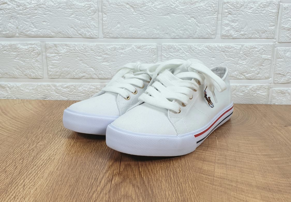 [240]폴로랄프로렌 화이트 캔버스 스니커즈 상품이미지2