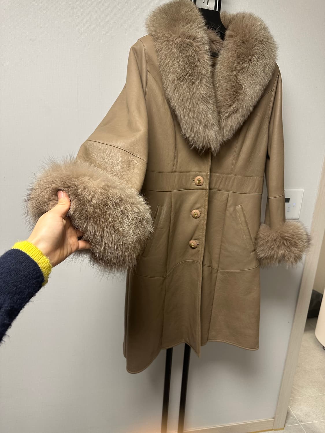 ARIES 폭스털 포인트  양털 토스카나  자켓 - 66사이즈 적당 상품이미지4