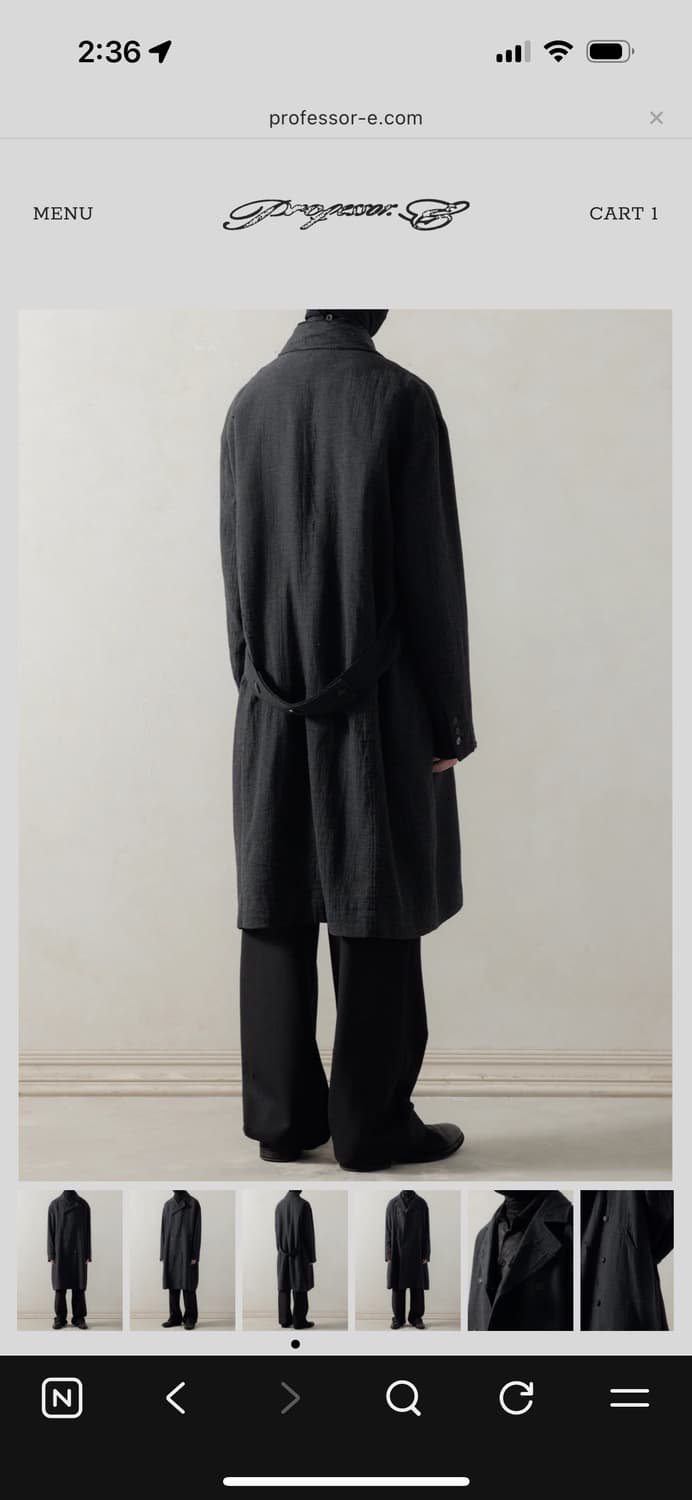 25FW Professor E 더블 데미지 코트 46사이즈 상품이미지1