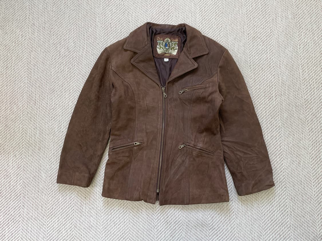 오스카 레오폴드 카우레더 지퍼 자켓 상품이미지1