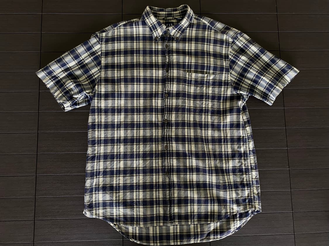 (L) 올드갭 체크 반팔 셔츠 상품이미지1