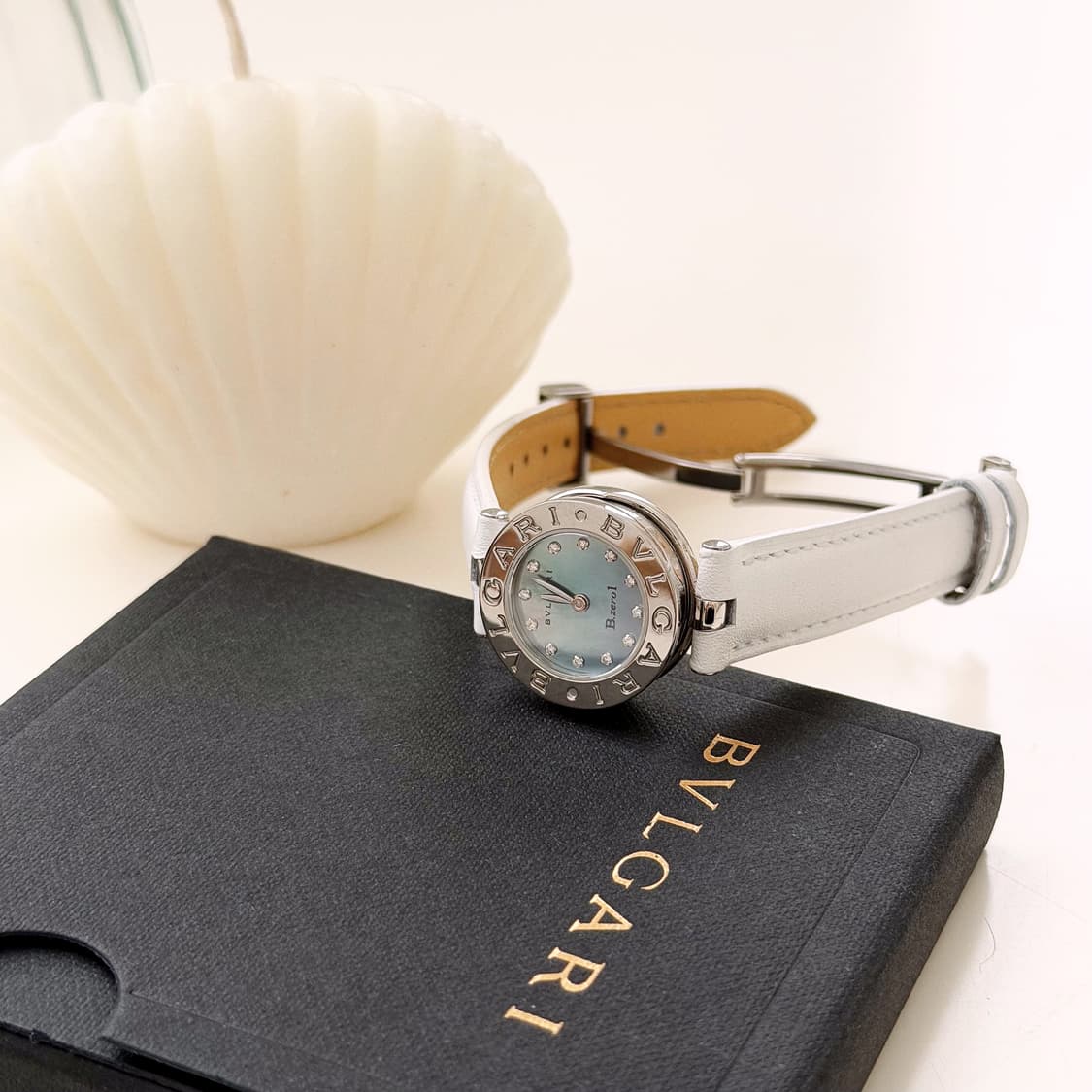 불가리 비제로원 블루 쉘 다이아 시계 상품이미지2