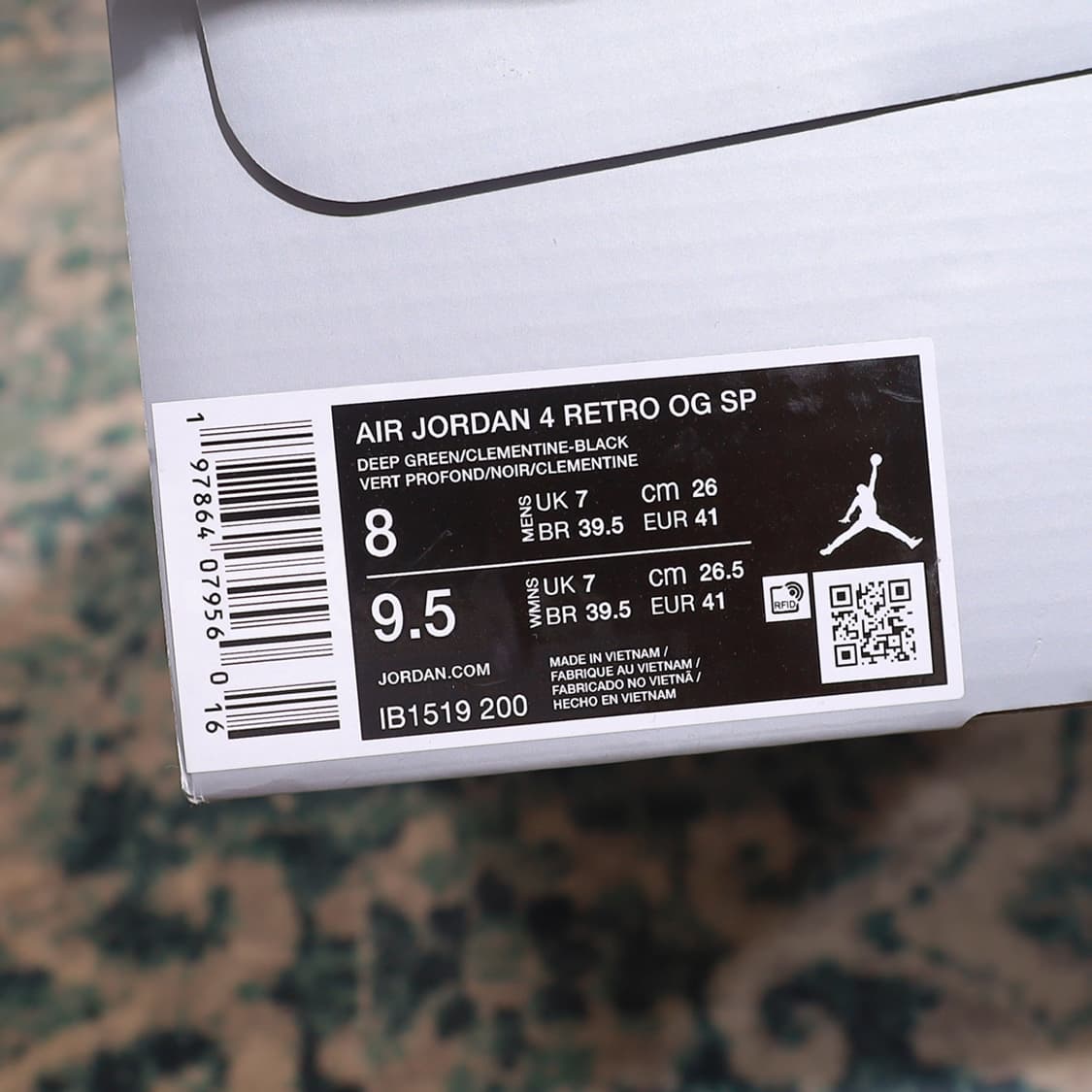 Jordan 조던 x 언디핏 에어 조던 4 올리브 260 나코탭 상품이미지8