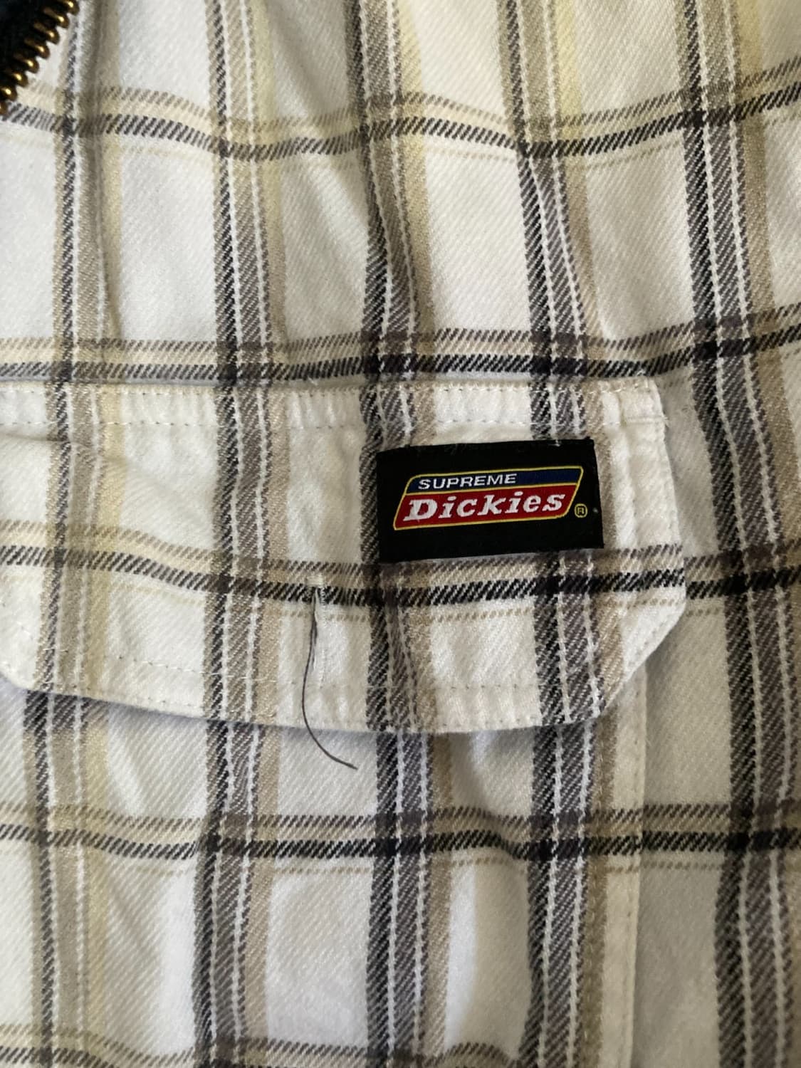 슈프림 x 디키즈 퀼팅 플란넬 후드 자켓 상품이미지2