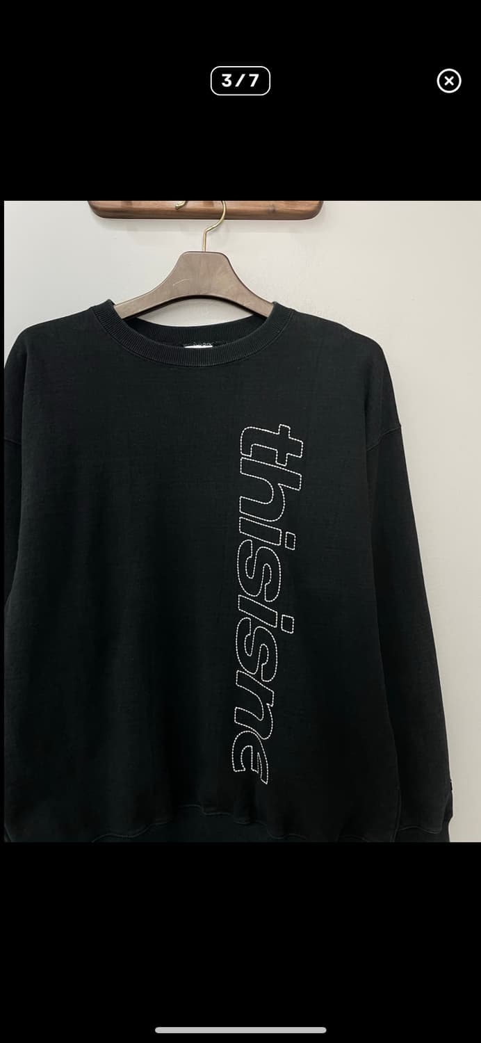 디스이즈네버댓 스펠로고 블랙 맨투맨 A3394 상품이미지3