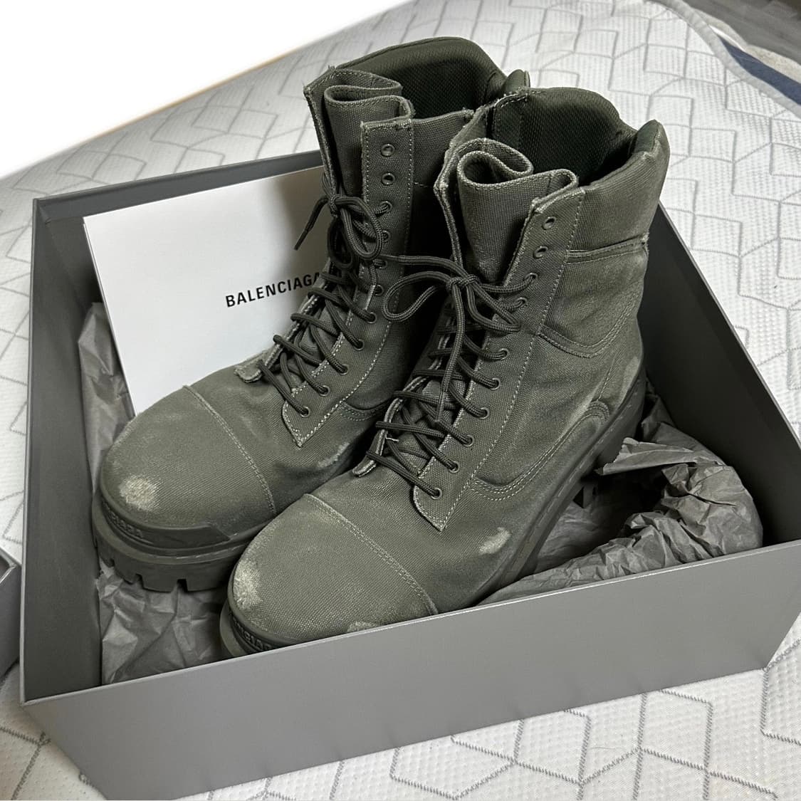[45] 발렌시아가 스트라이크 컴뱃 부츠 카키 상품이미지2