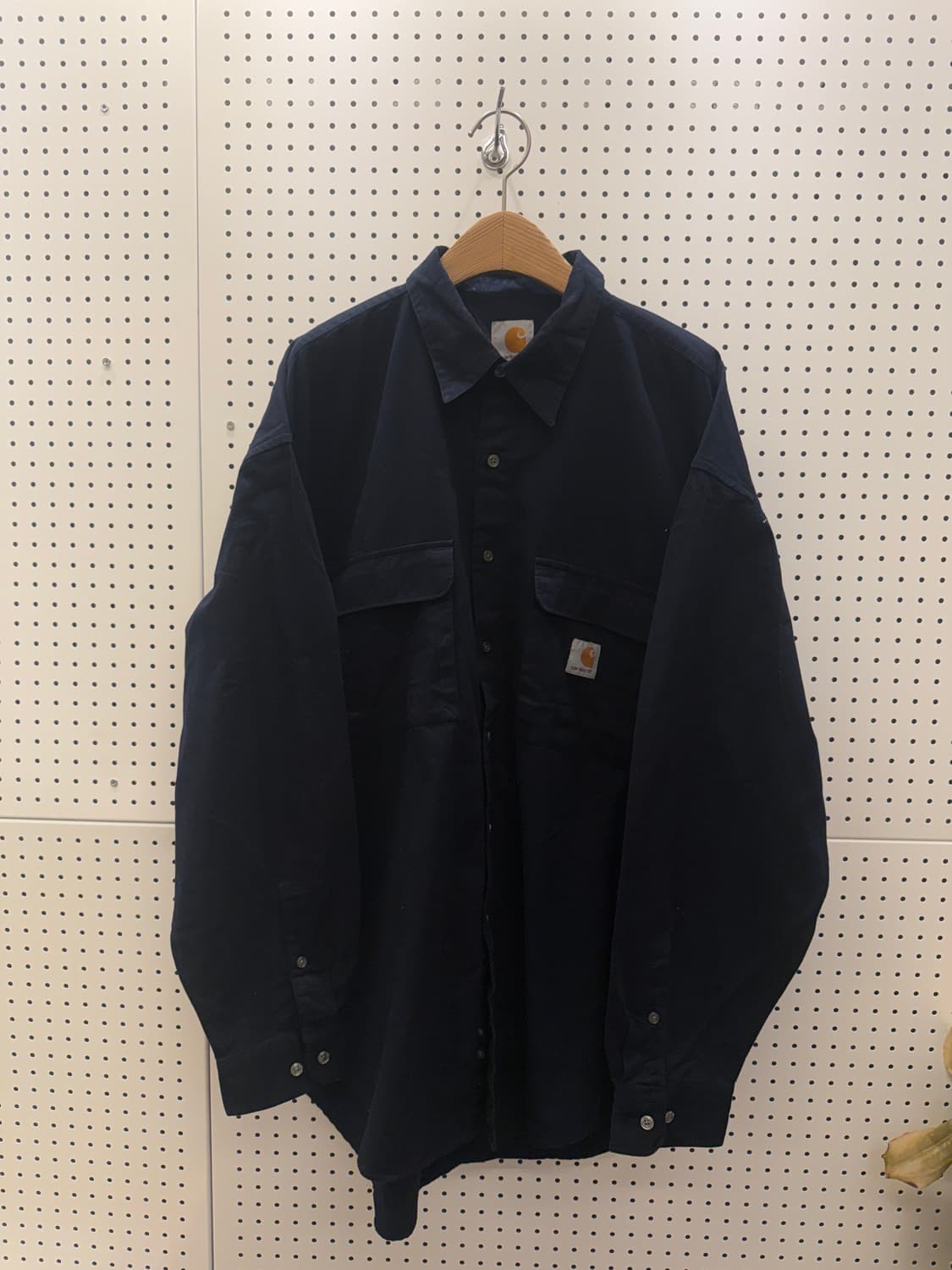 칼하트 박시핏 투포켓 워크 셔츠 네이비 U172 상품이미지2