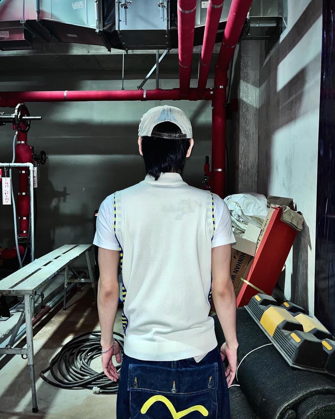 90s 빈티지 자수 슬리브리스 니트 베스트 조끼 자켓 상품이미지4