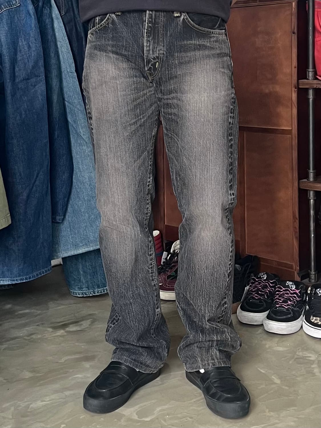 EDWIN 505ZX SELVAGE BLACK DENIM 29x33 상품이미지2