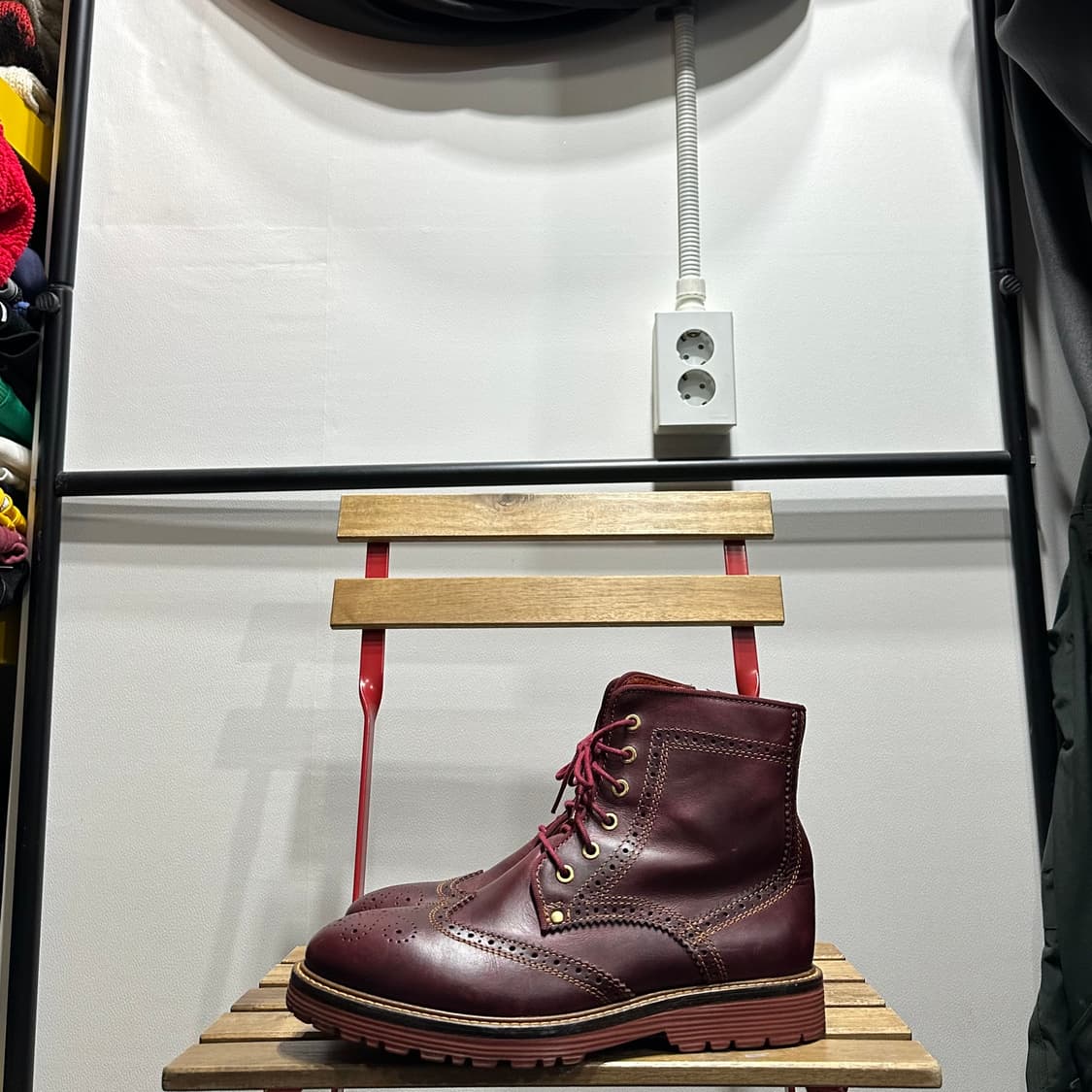 260) 대너 워커 남성 남자 부츠 메달리온 윙팁 워커 부츠 버건디 상품이미지3