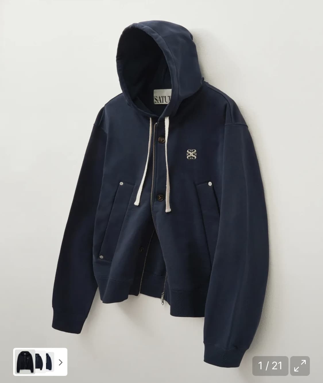 세터 테오 후드 집업 클래식 네이비 상품이미지1