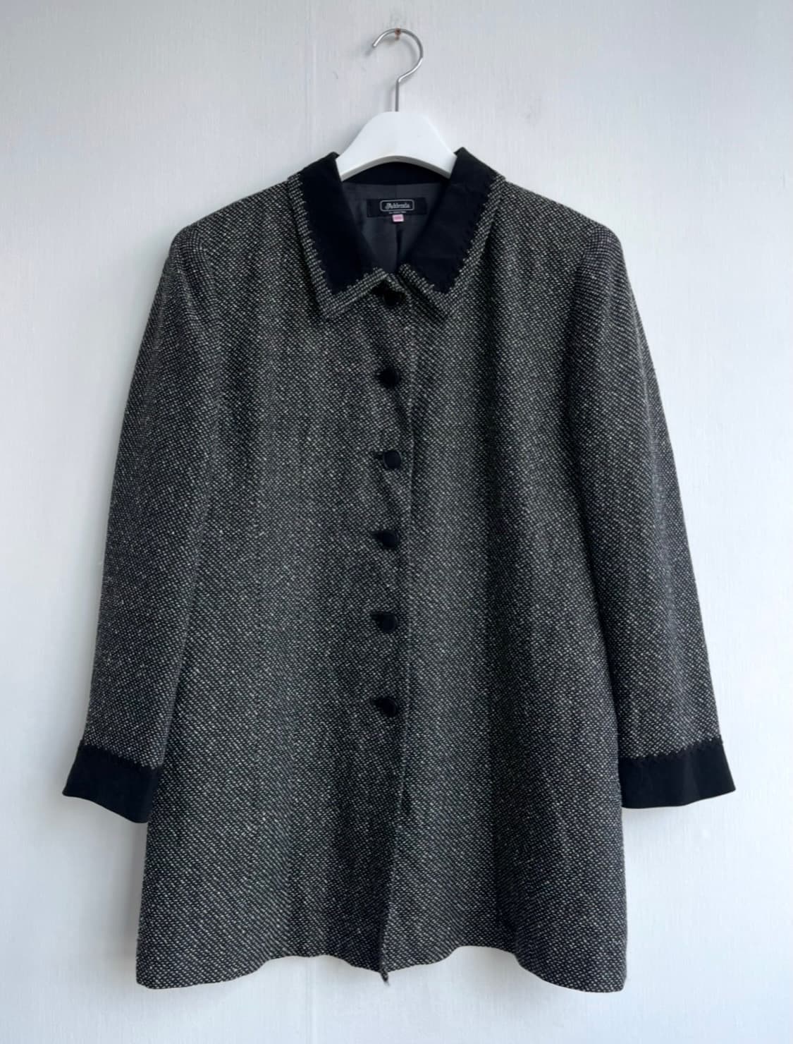 Addenda by RENOWN 블랙 카라 트위드 자켓 상품이미지3