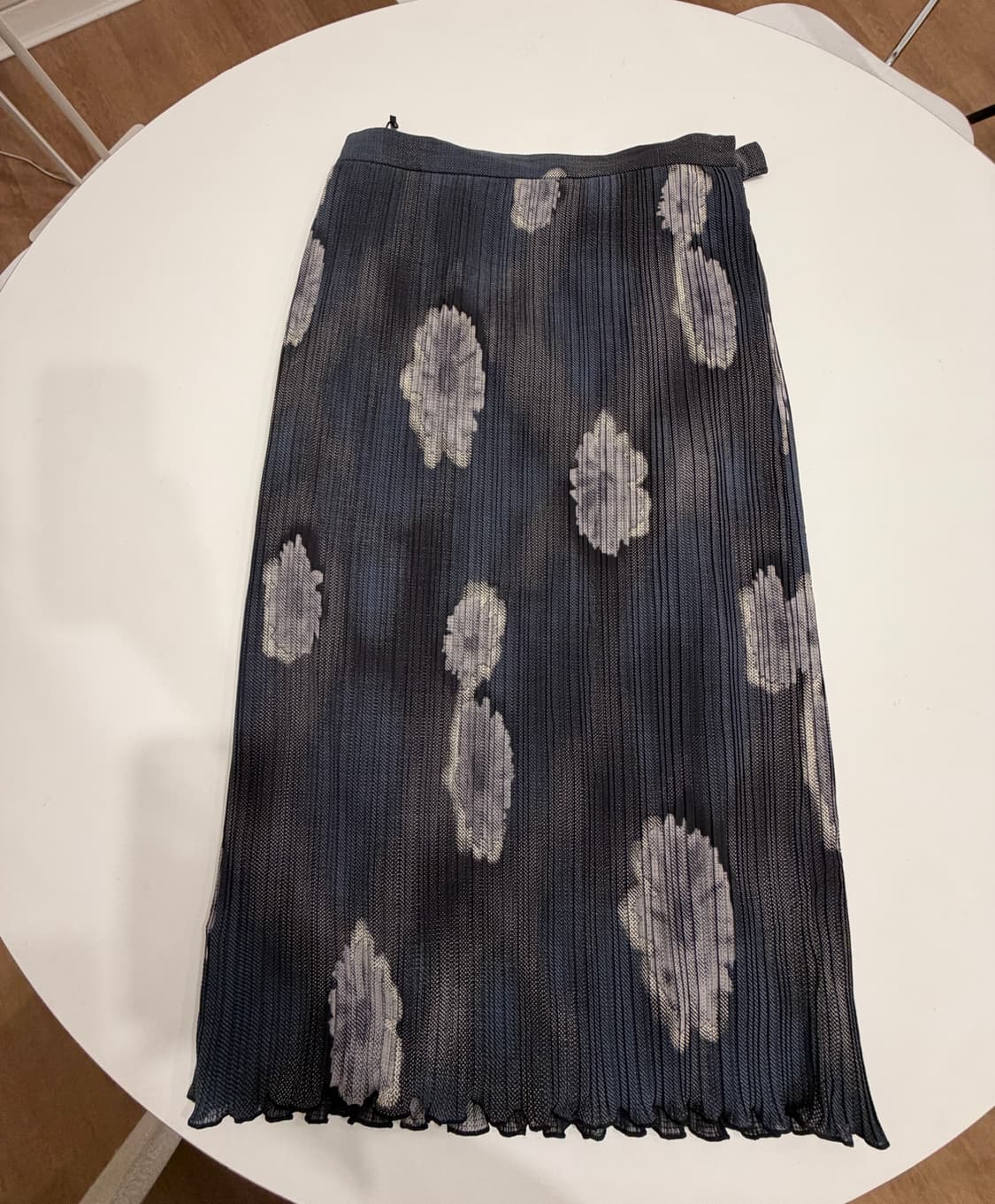 플로럴 플리츠 미디 스커트 상품이미지6