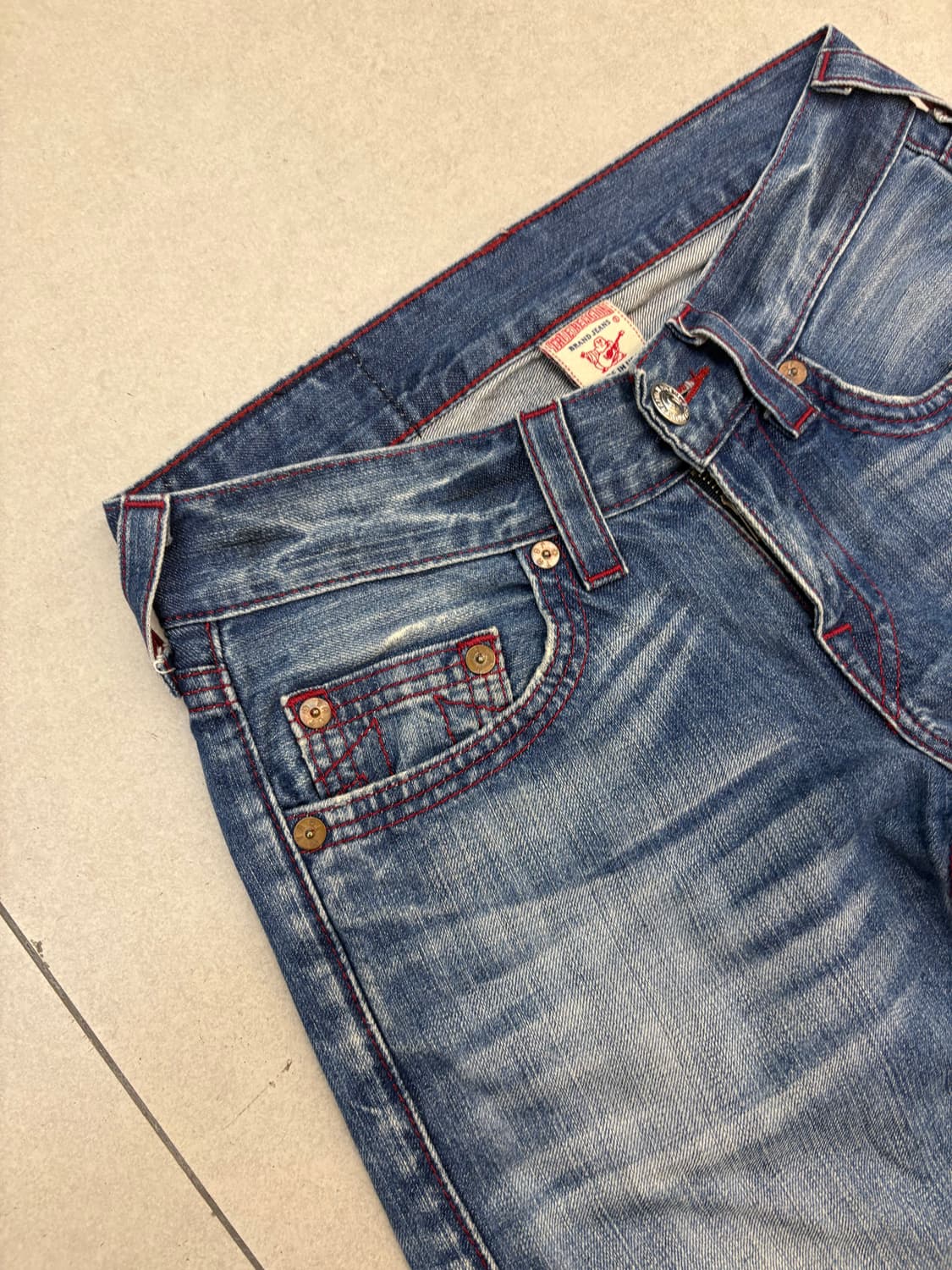 트루릴리전 섹션 스트레이트 데님팬츠 상품이미지5