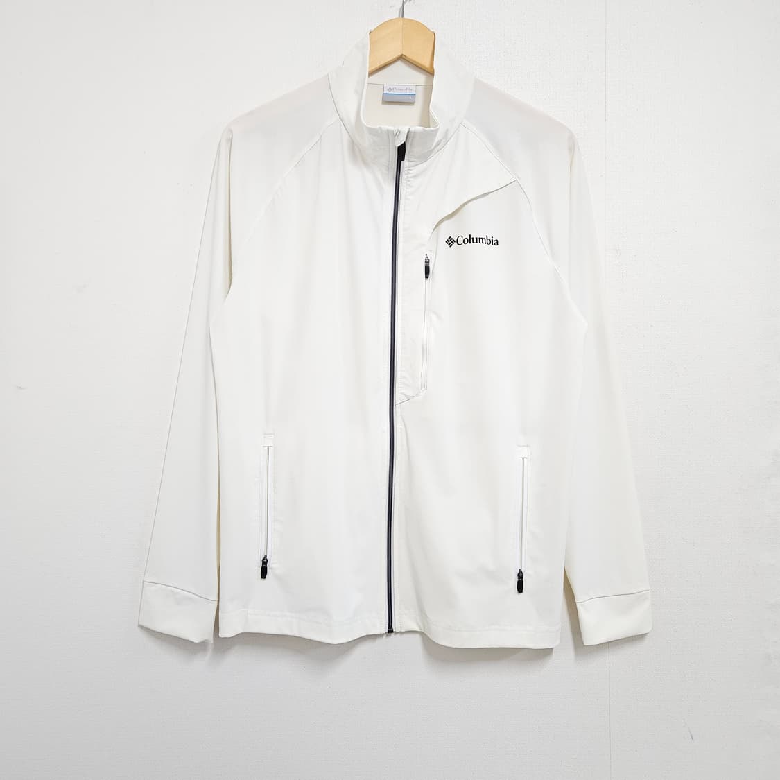 L 100 컬럼비아 화이트 경량 스판 바람막이 상품이미지2