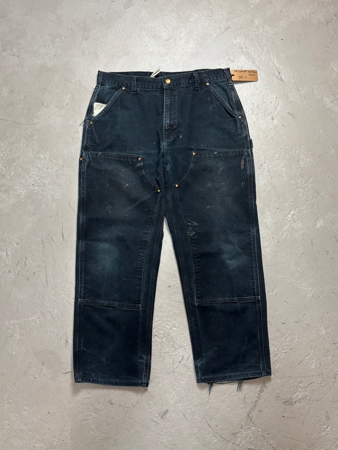 OG USA Made 칼하트 B01 더블니 블랙 칼하트 썩블니 카펜터 상품이미지1