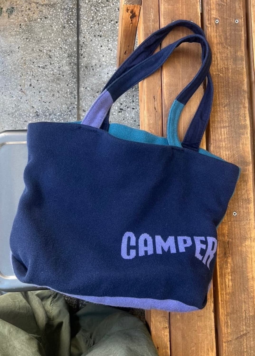 캠퍼 양면 컬러블록 니트숄더백 상품이미지4