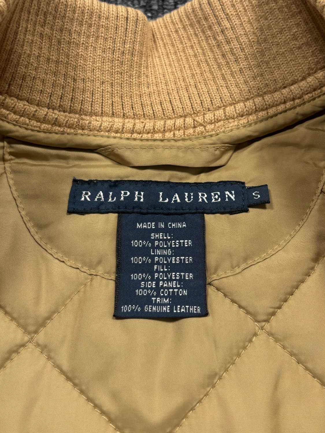 폴로 스웨이드 패치 퀼팅 집업 자켓 상품이미지6