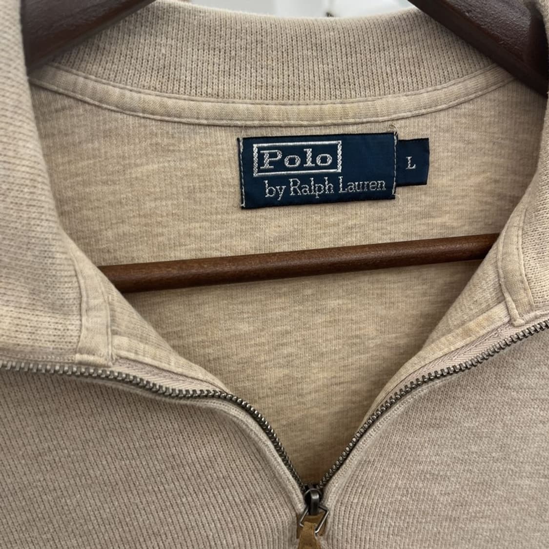 폴로 랄프로렌 빈티지 모던캐주얼 오트밀 반집업 니트 L C10940 상품이미지7