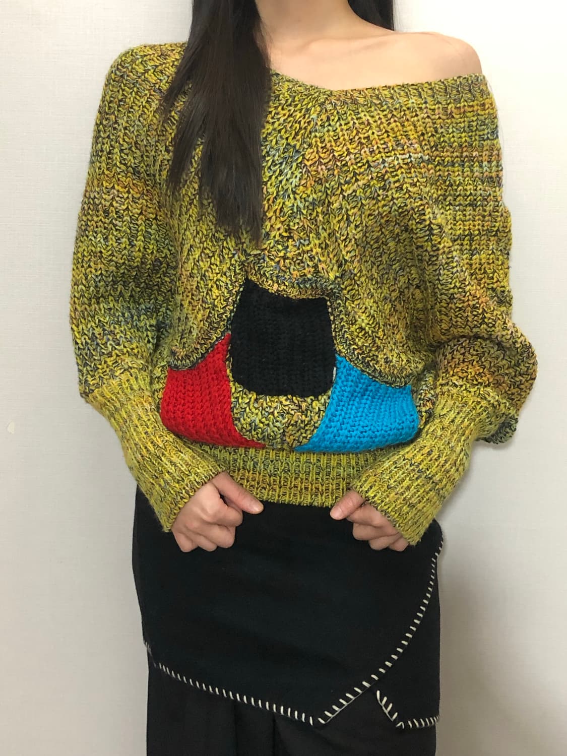 빈티지 비비드 포켓 니트 상품이미지2