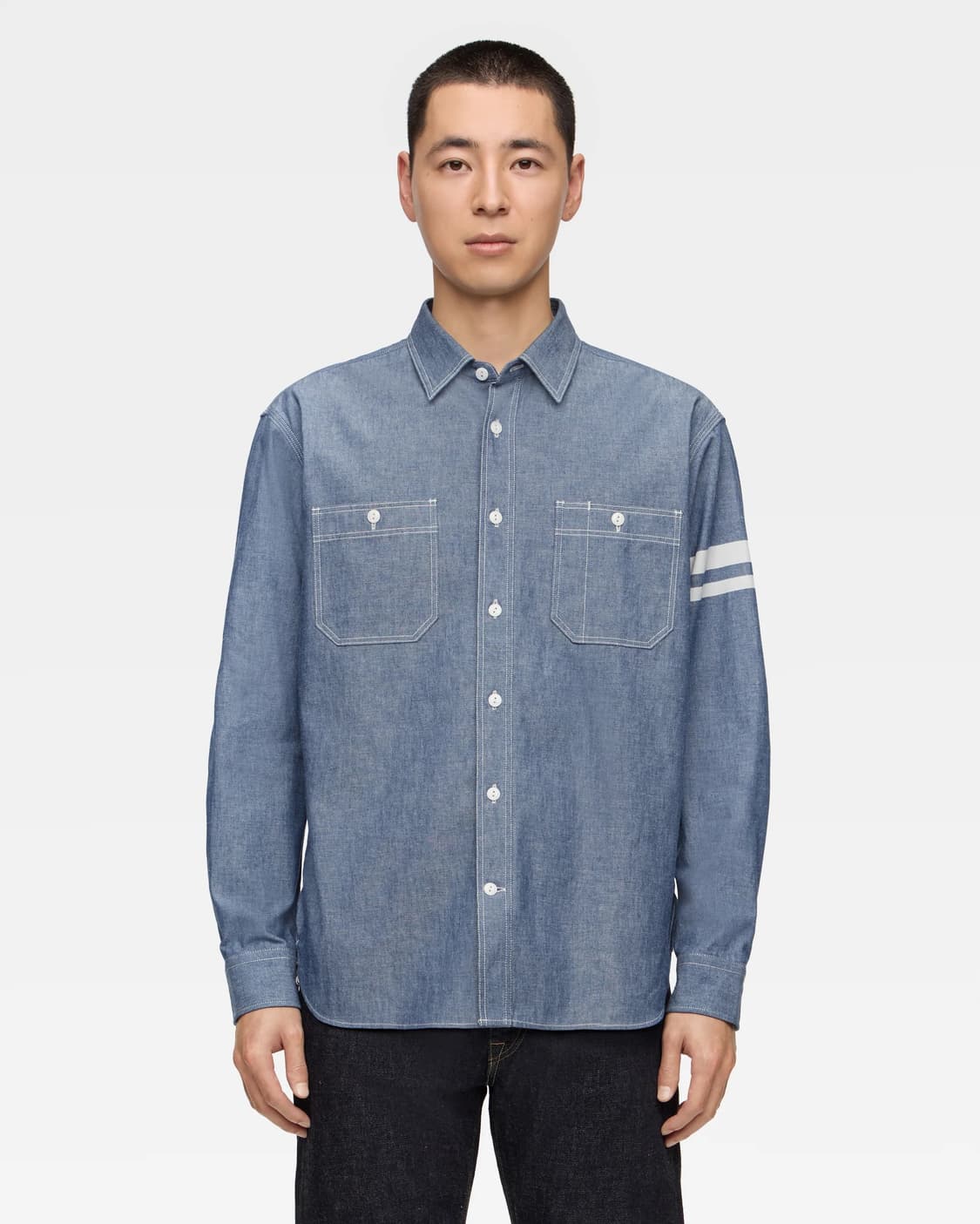 모모타로진 Gtb 샴브레이 shirt 새상품42 상품이미지1