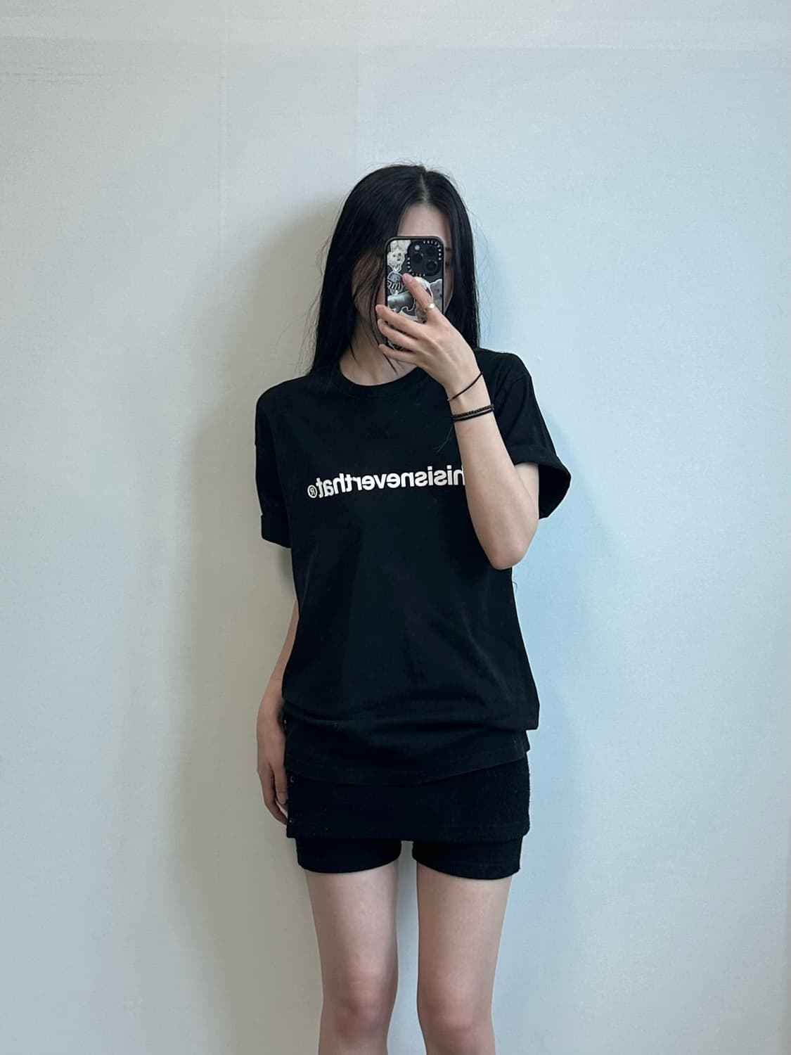 디스이즈네버댓 스펠아웃 블랙 반팔 티셔츠 상품이미지1