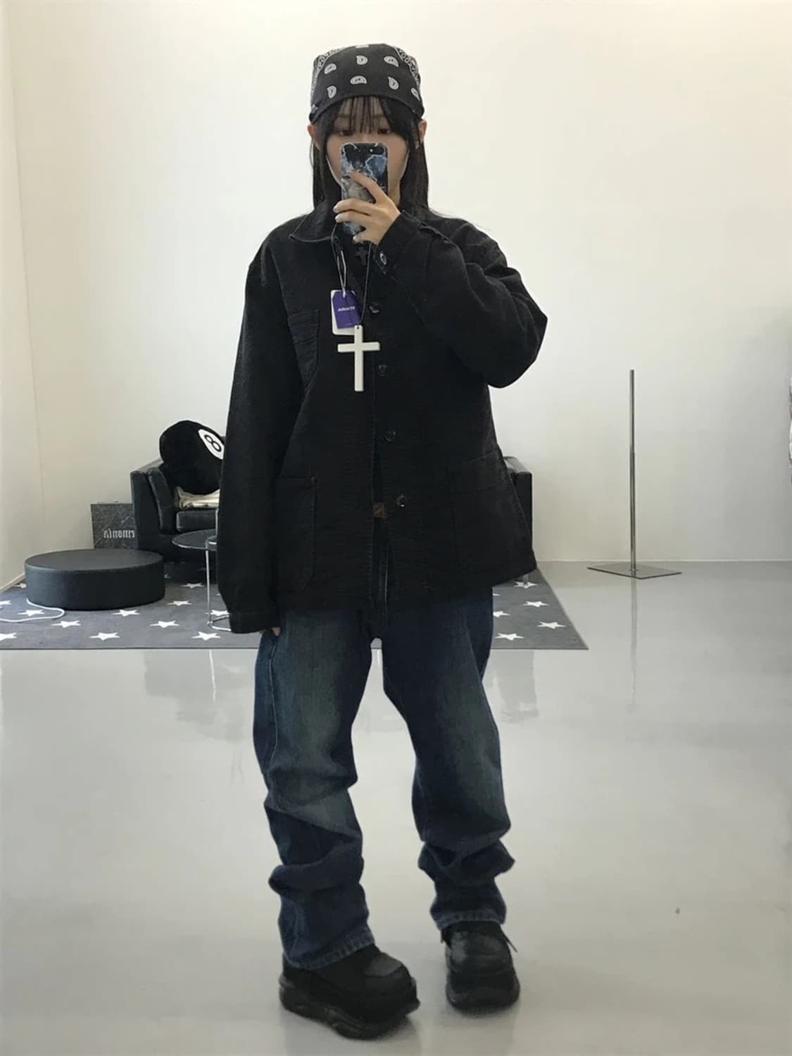 르 몽 생 미셸 70년대 빈티지 워크 자켓  상품이미지1