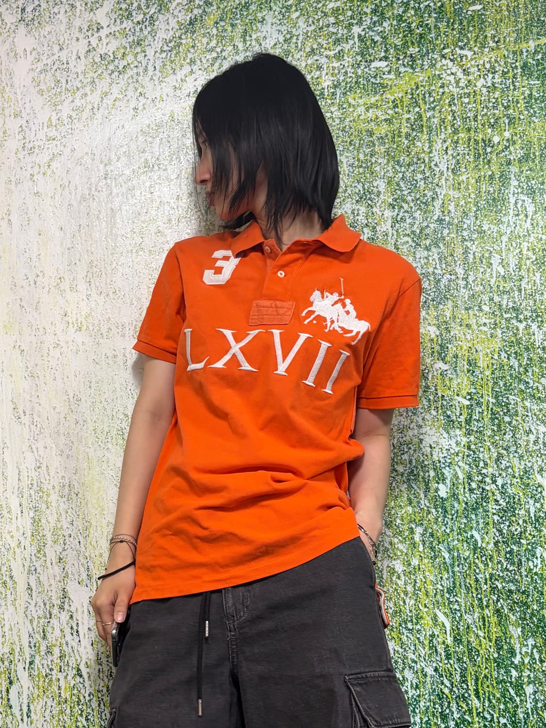 폴로 빅포니 치프키프 주황 반팔 카라 티셔츠 L 상품이미지1