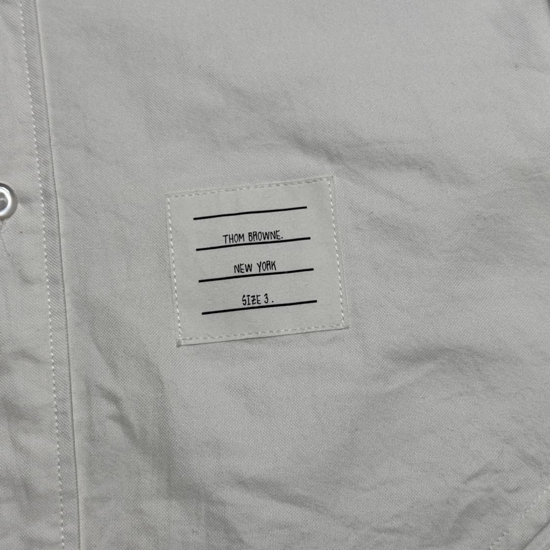 톰브라운 스트라이프 사선 화이트 단색 셔츠 상품이미지4