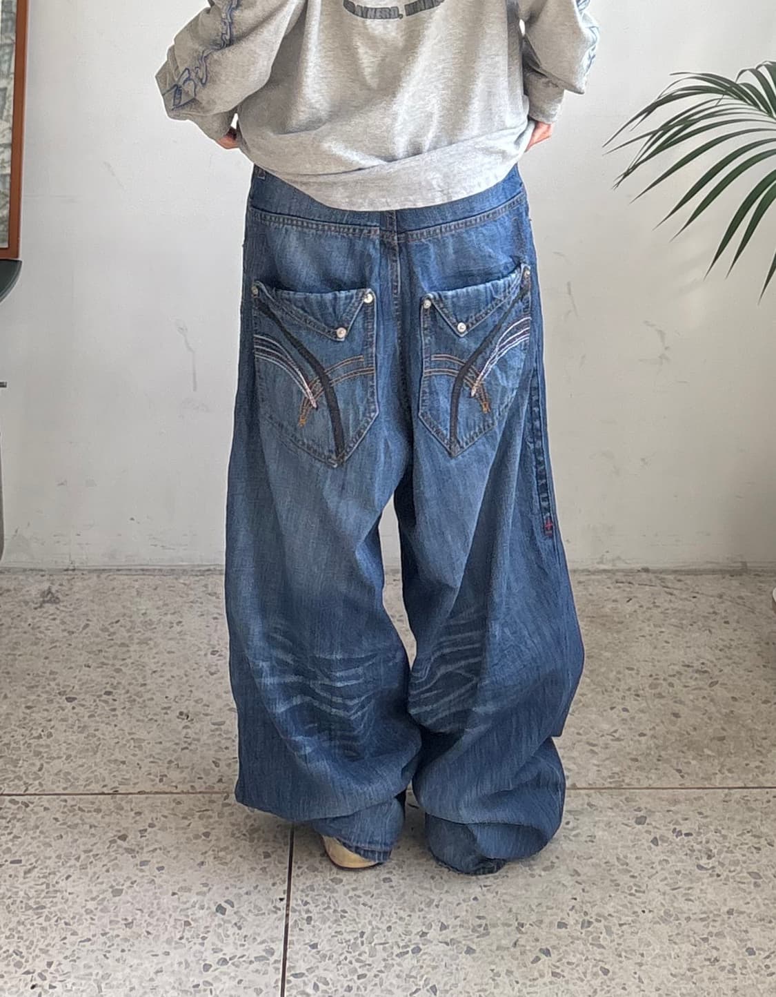 90s’빈티지 자수 힙합팬츠 상품이미지1