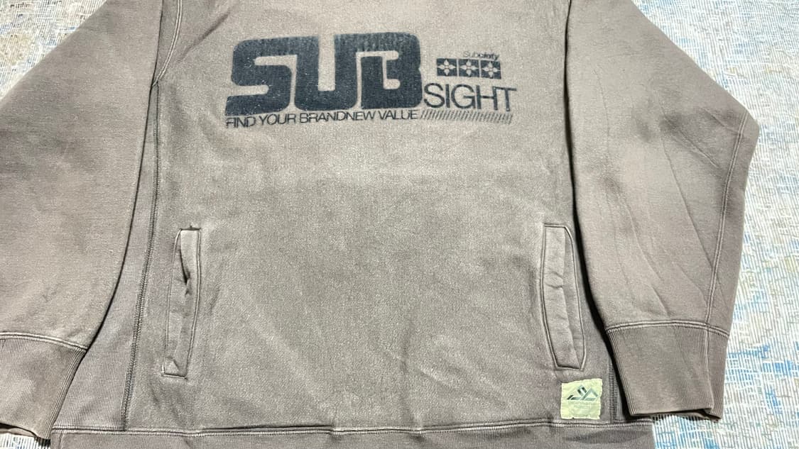 JPN 00s 일본 빈티지 y2k 아메카지 빈티지 워싱 스웻 맨투맨 L 상품이미지6