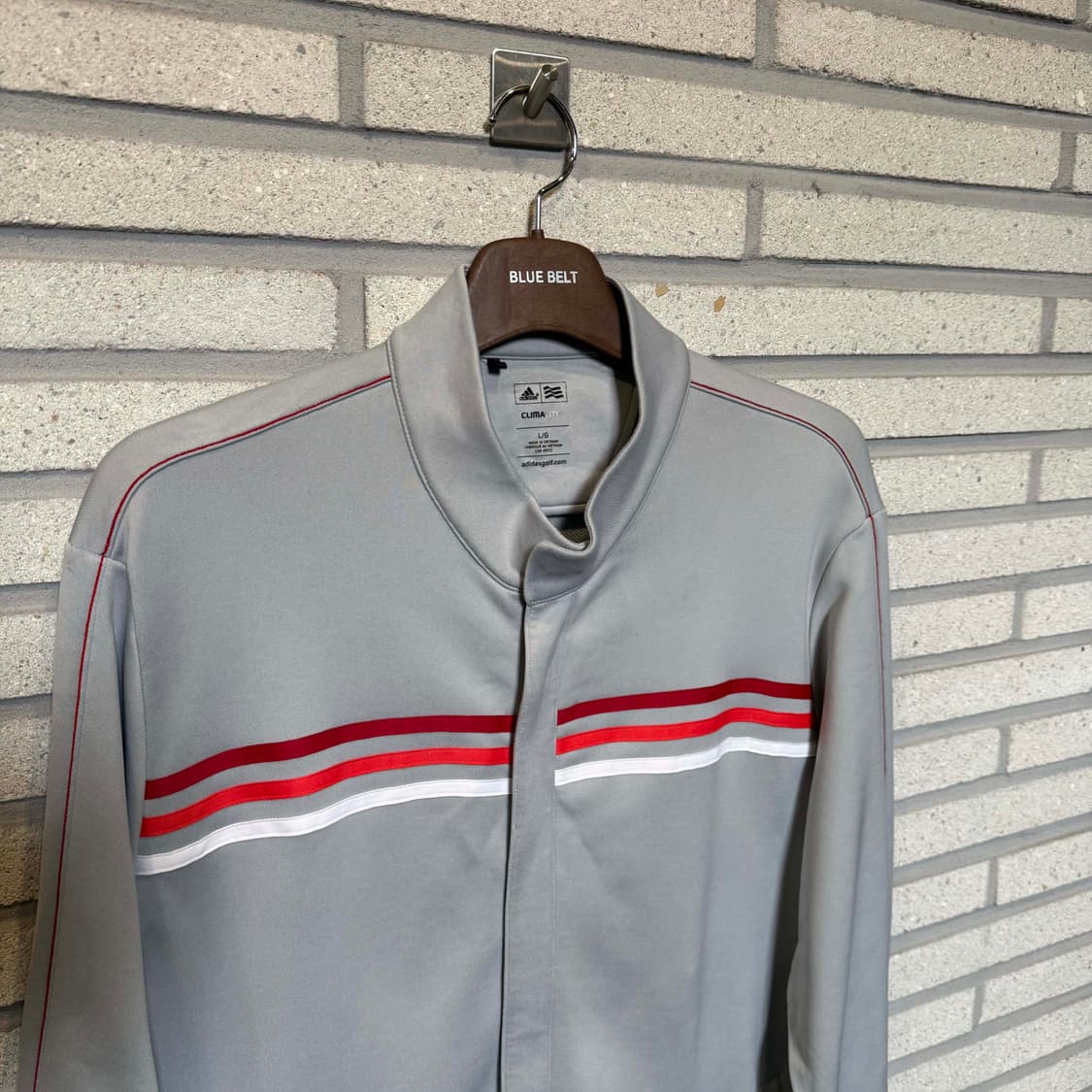 아디다스  체스트 스트라이프  골프 져지 그레이 컬러   상품이미지3