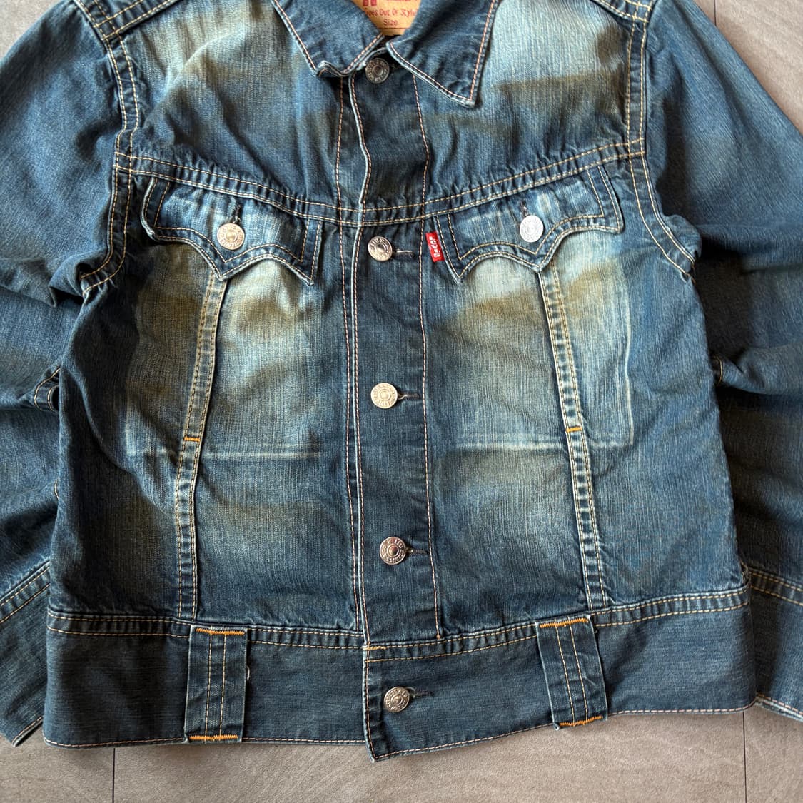 리바이스 정품 더티 워싱 데님 자켓 상품이미지4