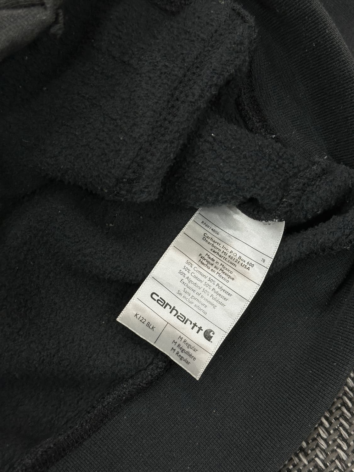 칼하트 후드집업 차콜 M 상품이미지5