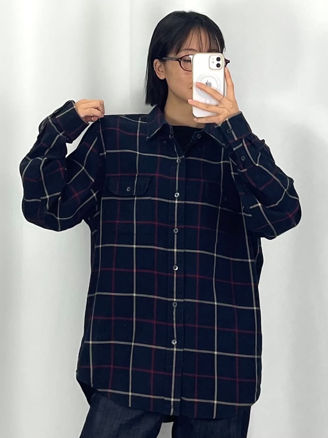 [2XL]폴로 네이비 체크 셔츠CK9768 상품이미지3