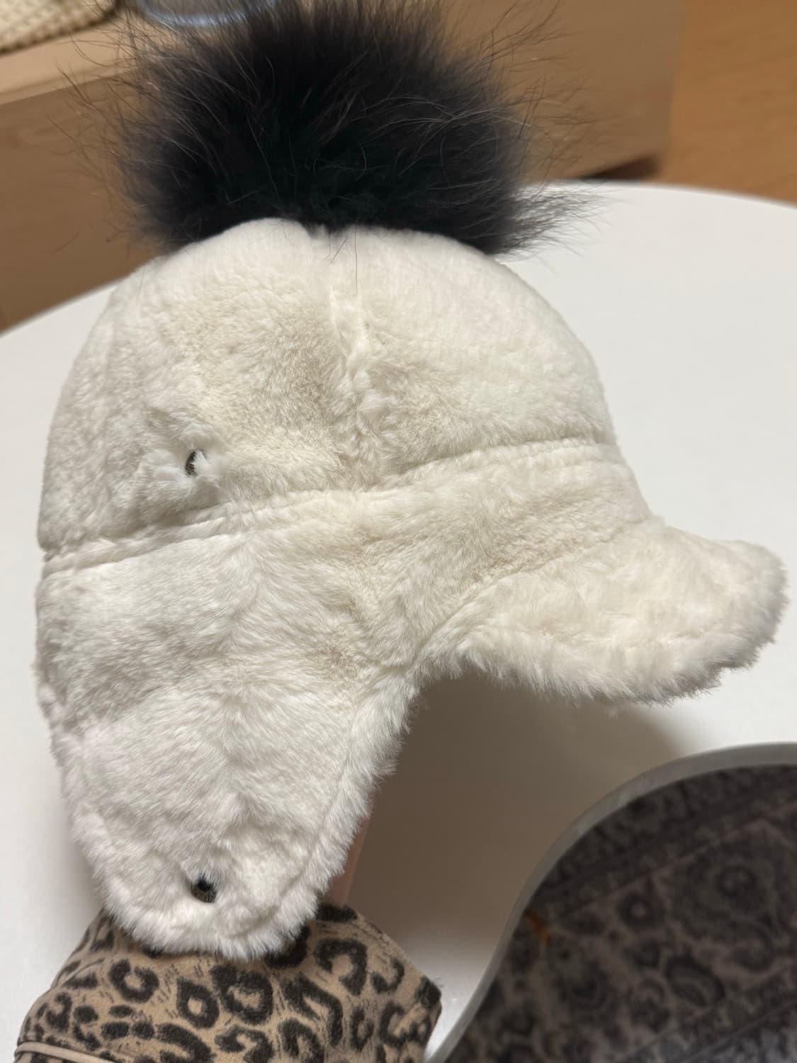 아이보리 귀달이 캡모자 상품이미지1