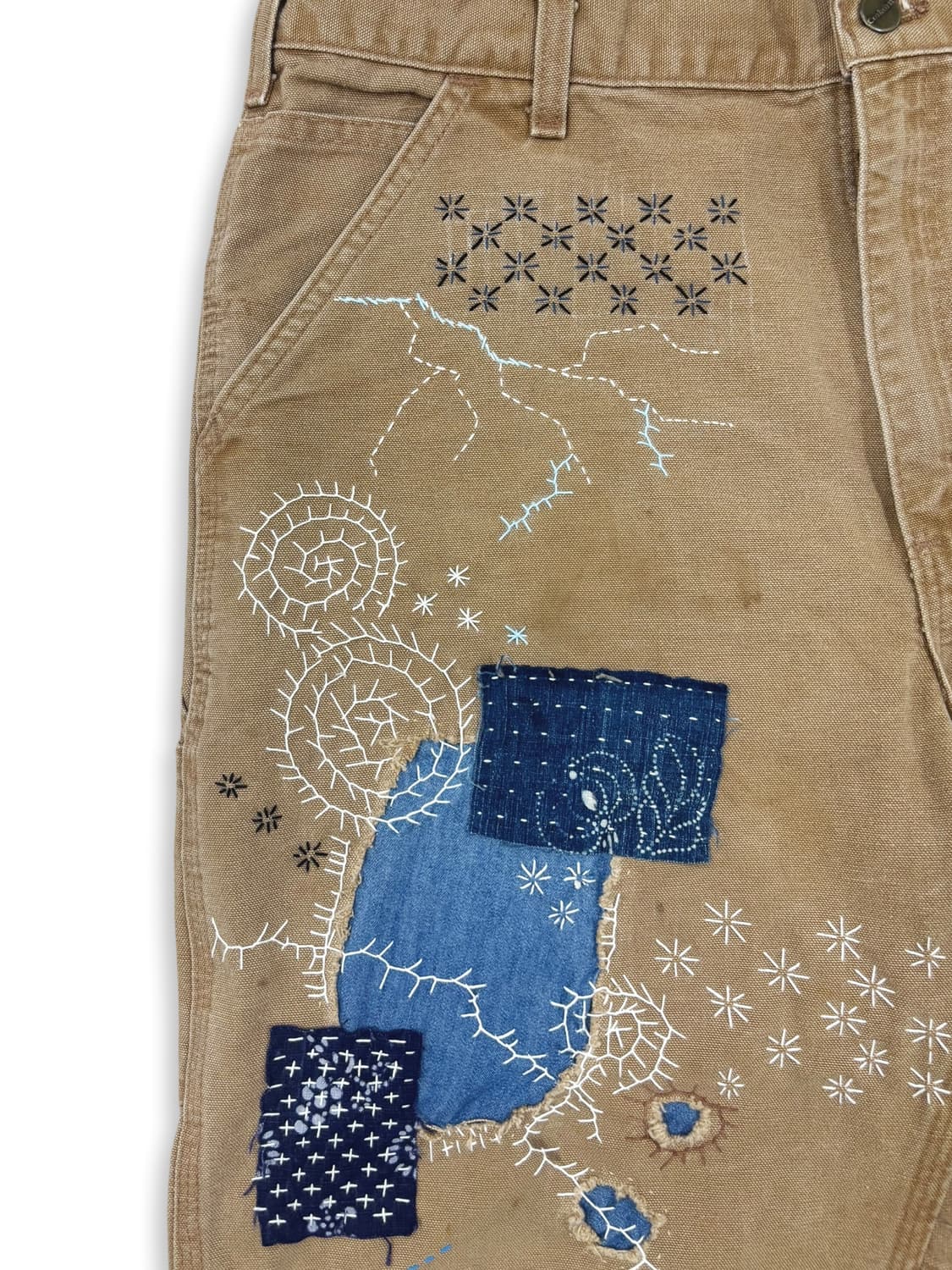 Carhartt Boro Sashiko Distressed Shorts 상품이미지4