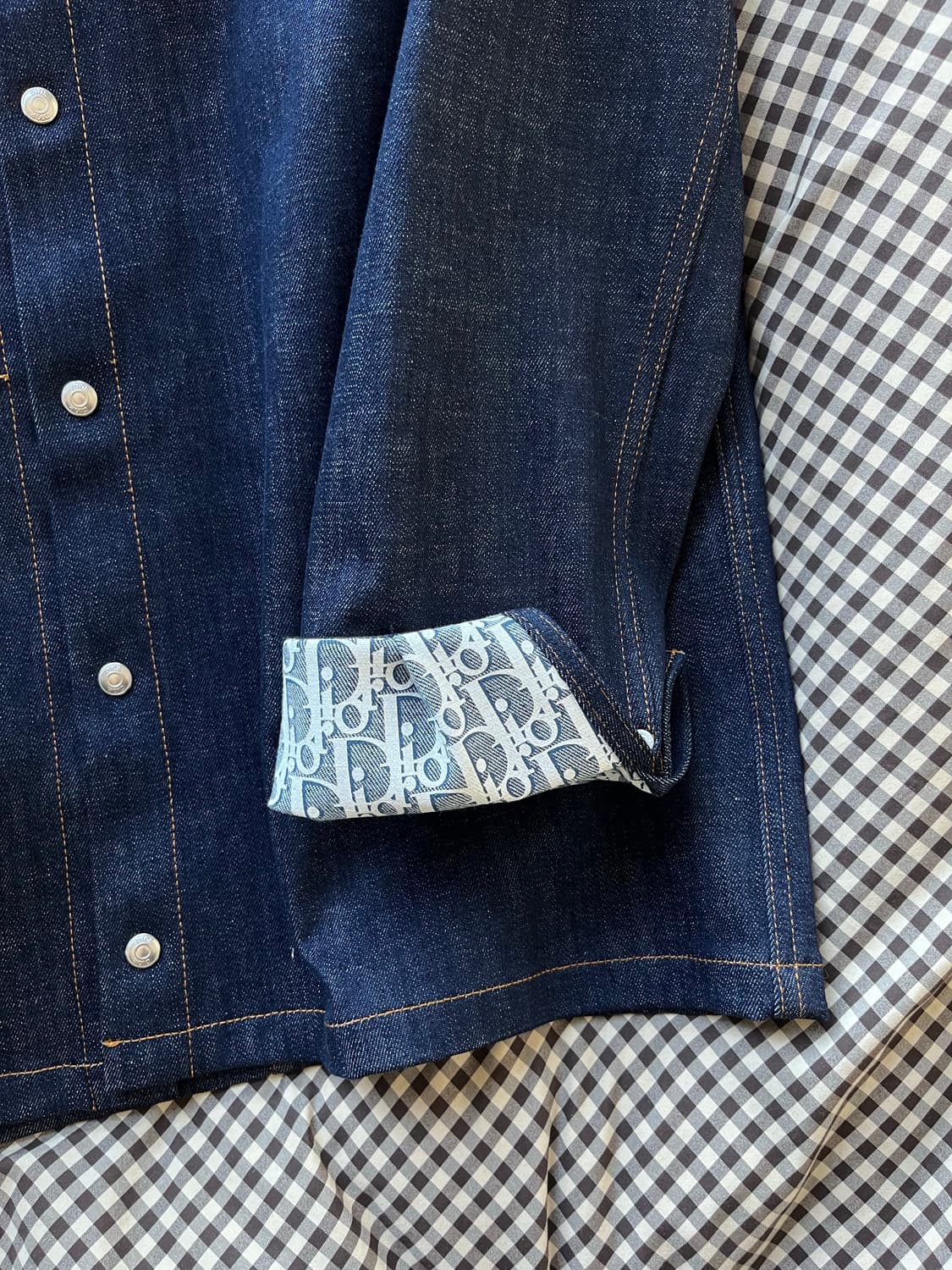 디올 / 오블리크 코튼 데님 오버셔츠 로우 블루 / 52 상품이미지6