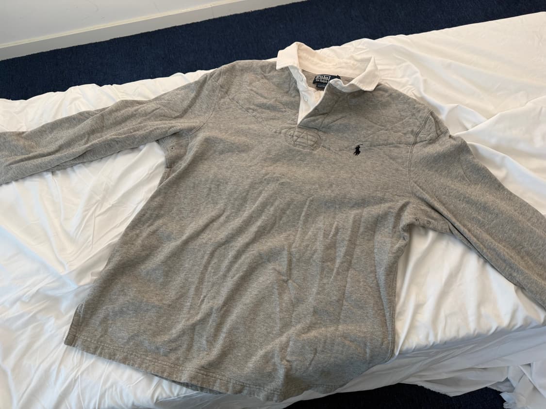 00s 폴로 랄프로렌 럭비티 럭비 셔츠 L 회색 상품이미지3