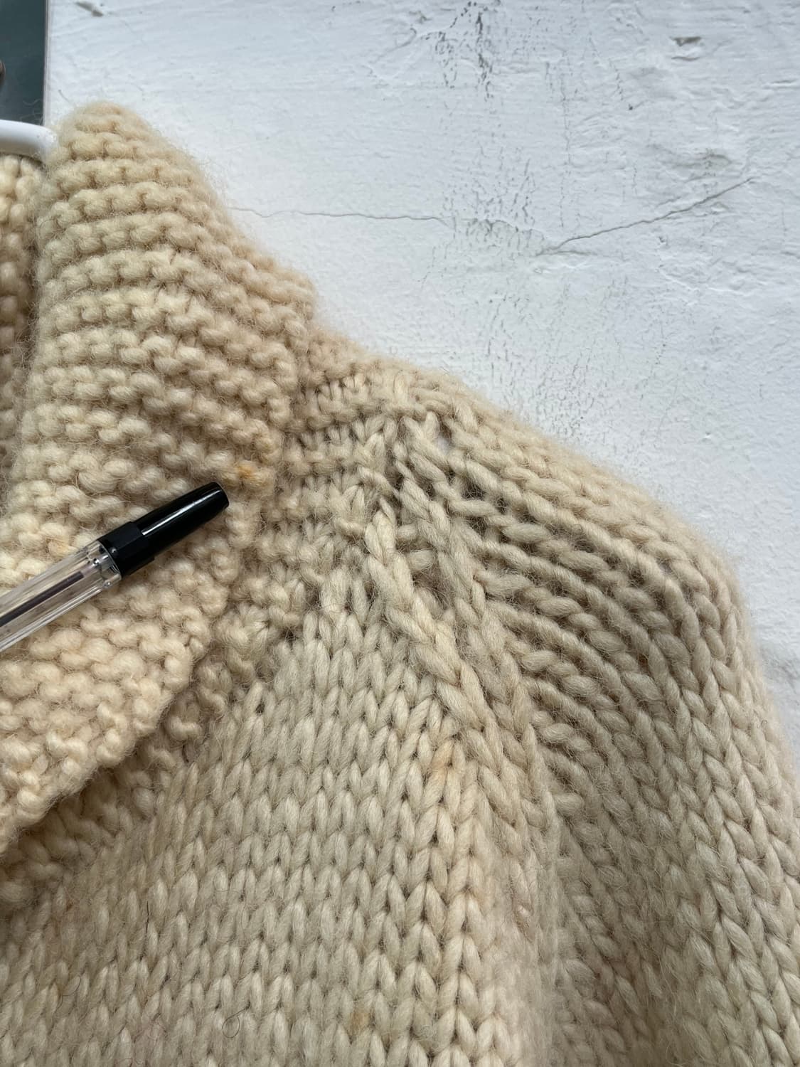 High Rock 숄 칼라 집업 울 니트 S 상품이미지6