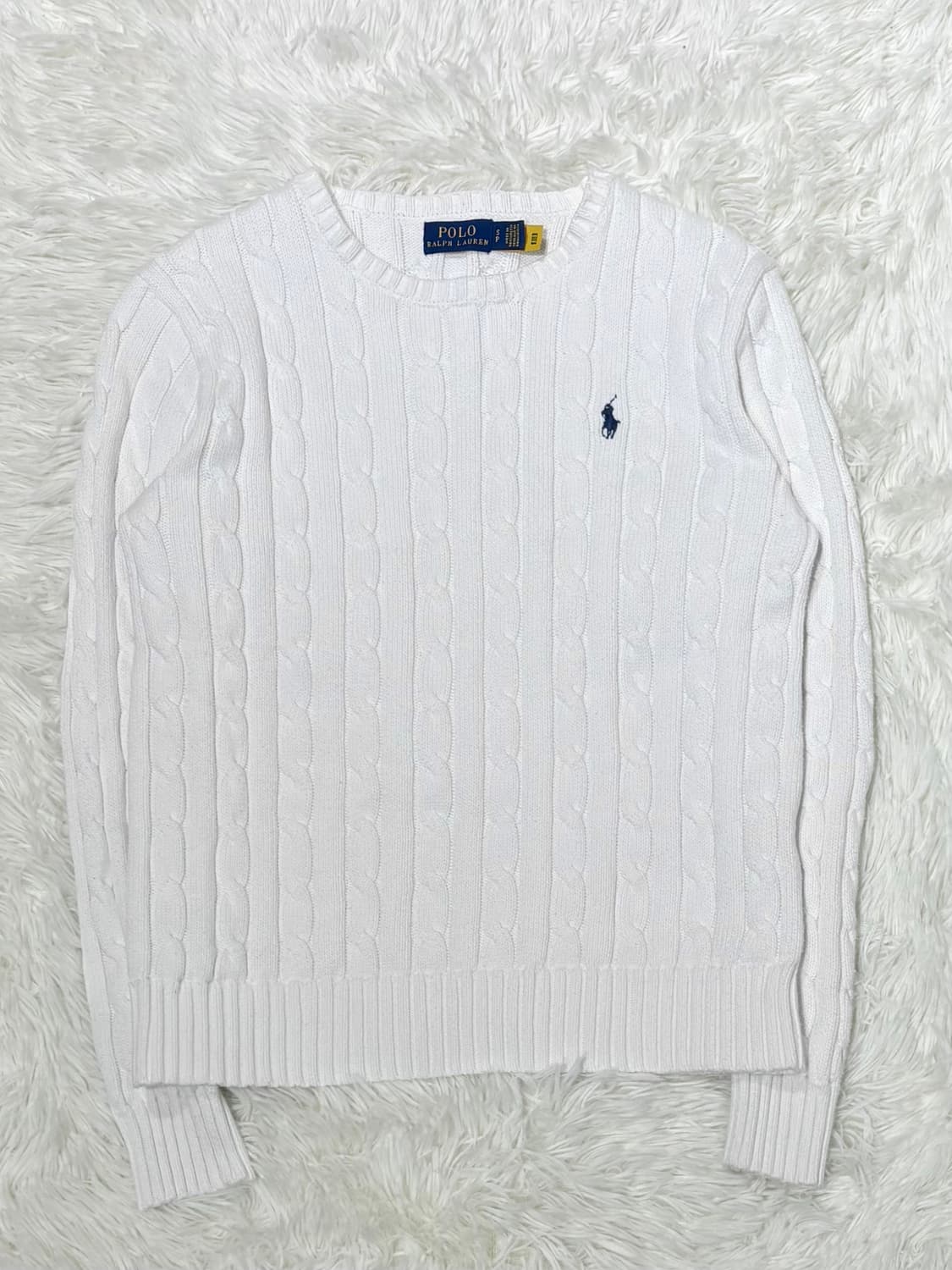 폴로랄프로렌 qr 네이비포니 화이트 케이블 니트 상품이미지4